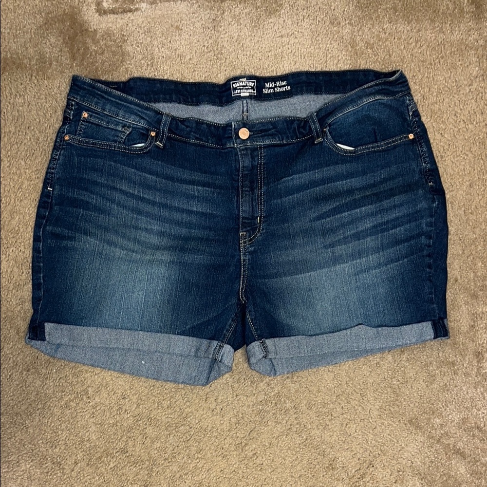 Women's Dark Blue Denim Shorts